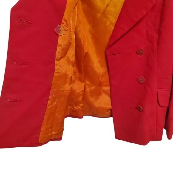Oleg Cassini Blazer 100% Wool Double Breasted Vintage 16 - Picture 7 of 10